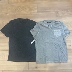 Men's Black and Gray T-Shirt Set